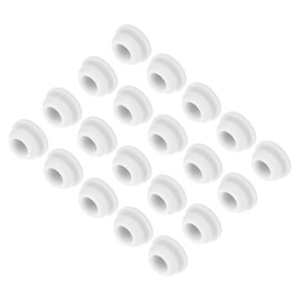 MECCANIXITY 30pcs Silicone Snap in Locking Hole Plugs,9.5mm/0.4 Inch Mounting Diameter Narrow Groove Width 2mm Panel Seal Cover Round for Kitchen Bulkheads Waterproof Sealing Plugs White