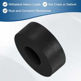 M METERXITY 16-Pack Rubber Spacer 0.39" ID 1.38" OD 0.39" Thick Neoprene Anti Vibration Pads Round Isolation Washers Bushings for Cars/Boats/Home/Machinery, Shock Noise Reduction Pads [Black]