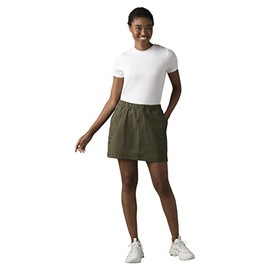 prAna Women's Standard Double Peak Skort, Cargo Green, 10