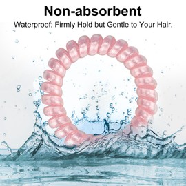 JessLab Spiral Hair Ties, 10 Pcs Traceless No-Damage Ponytail Holders, Plastic Coil Bands for Women and Girls, Color Assorted, Set 49