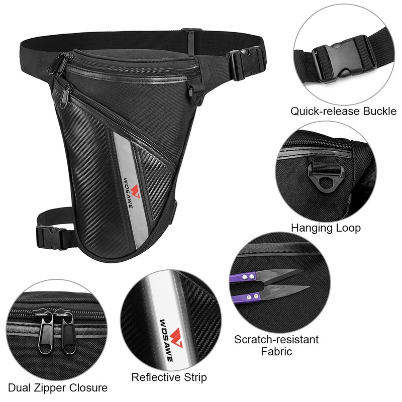 Multifunctional Reflective Drop Leg Bag Motorcycle Bike Cycle Outdoor Casual