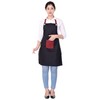Switchon Waterproof Black Polyester Kitchen Apron Free Size with Front
