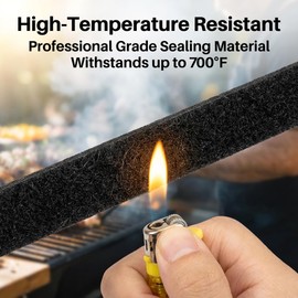 RAINFLOW Smoker Gasket Seal - Grill 2 Pack Black 20 Ft 1/2"x1/8" Heat Material Replacement Self Stick Bbq High Temp Accessories & Parts for Smokers Door Lid and Efficient Cooking