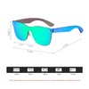 2020 VentiVenti Retro One Piece Square Rimless Sunglasses Mirrored Anti