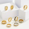 SOXEMAN 9 pieces/set men's golden/silver ring set (2 of which