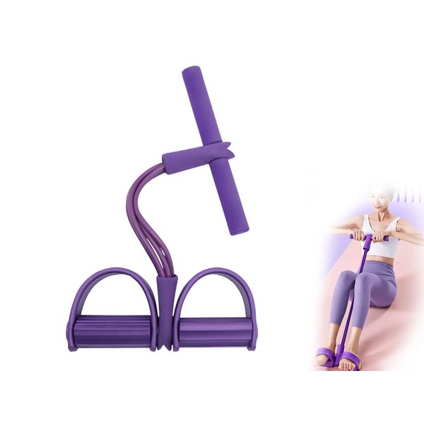 Anlising 4 Tubes Multifunctional Leg Exerciser, Sit-up Bodybuilding Expander, Elastic