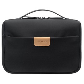 LEVEL8 Travel Toiletry Bag, Large Size Hanging Travel Wash Bag for Women Toiletries Makeup Bags with Hook,Cosmetic Organizer for Business Trip, Vacation and Bathroom, Black