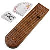 Juegoal Wood Cribbage Board Game Set 3 Tracks with Metal