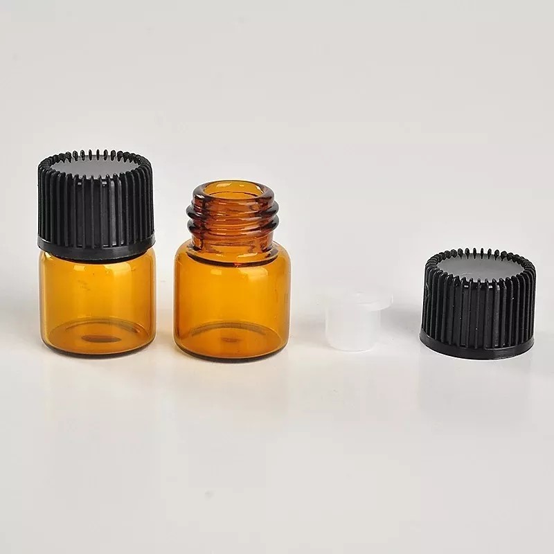 Meliars Frasco Gotero Vial 1 Ml Cristal Ambar Paquete 300