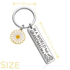 OWHOMS Sunflower Gifts For Mimi Birthday Keychain Gifts For Grandma Keychain Mimi Charm Jewelry Mamaw Keychain Sunflower Theme Gift For Mimi Mothers Day Keychain Grandma Thank You Gifts