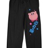 Kirby Floating Character Men's Black Sleep Pajama Pants-Medium