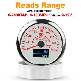 WATERWICH 160MPH Boat Car Speedometer Gauge 85mm 3-3/8" Odometer 7 Color for Truck Marine SUV