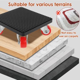 Furniture Lift Mover Tool Set, Furniture Movers with Wheels, Furniture Dolly 4 Wheels, 880Lbs Capacity Furniture Lifters, 360° Rotation Furniture Mover Dolly with Lifter for Refrigerator Sofa Cabinet