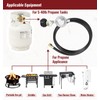 CALPOSE 6 Feet Propane Hose with Regulator & Gauge, Universal