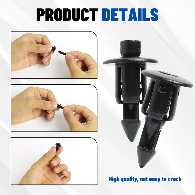 Plastic Rivets 6mm 50pcs Plastic Clips Rivets Motorcycle Fairing Trim