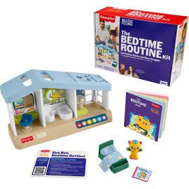 Fisher-Price Toddler Toys Big Little Feelings Bedtime Routine Kit, 4-Piece Set of Activities & Parenting Tips for Kids Ages 18 Months+