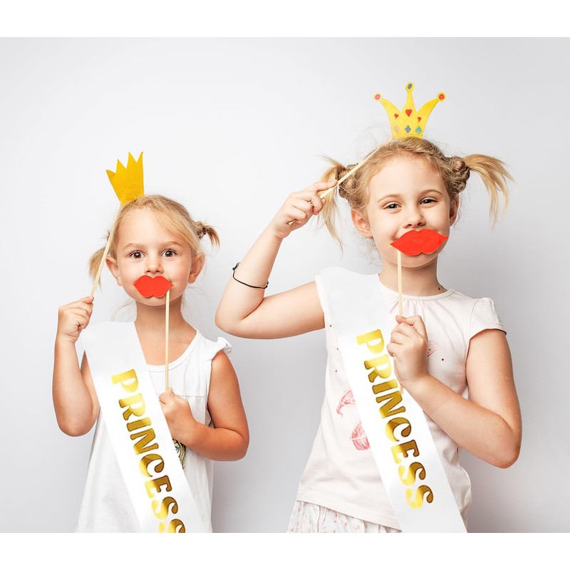 Blank Satin Sashes Penta Angel 2Pcs Plain Pageant Decorate Sashes
