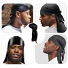 HEIZHU Silk Durag Mens for 360 Waves Dreadlocks, Silky Satin