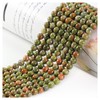 Ouubuuy Unakite 6mm Round Crystal Beads, 60pcs, Gemstone, Jewellery Making