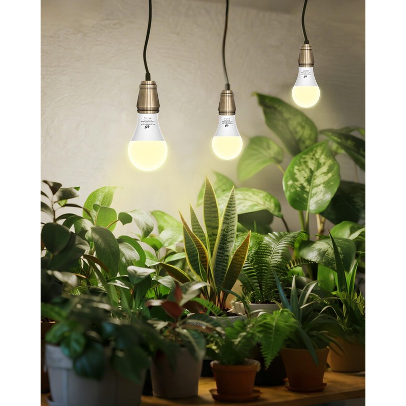 Flaspar Grow Light Bulbs A19 LED, Full Spectrum Plant Light