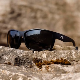 kimorn Polarized Leisure Sports Sunglasses for Men and Women Fishing Driving Running Cycling UV Protection (Black)