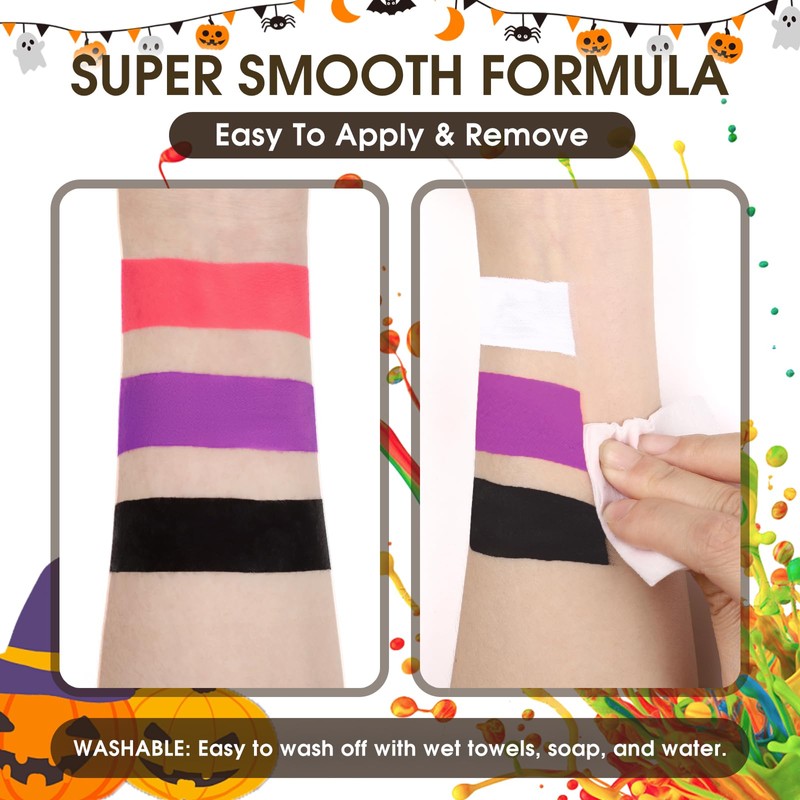 BOBISUKA Light Purple Face Body Paint Liquid Texture Washable Non
