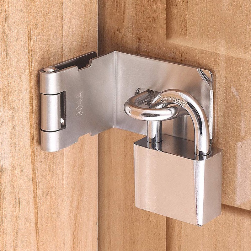 INCREWAY Heavy Padlock Hasp Duty, Stainless Steel 90 Degree Right