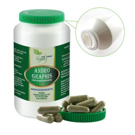 VITA IDEAL Vegan® Andrographis Herb 120 Capsules – Chiretta Herb – Daily Serving 800 mg CHIRETTAKRAUT Pure Powder Natural, Vegetable and No Additives