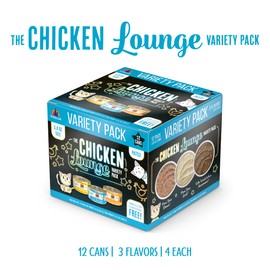 Weruva Wet Cat Food, The Chicken Lounge Paté Variety Pack, 3oz Can, Pack of 12