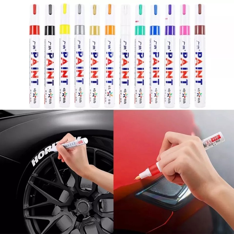 Paint Plumon Marcador Letras Para Llantas Moto Carro Llanta