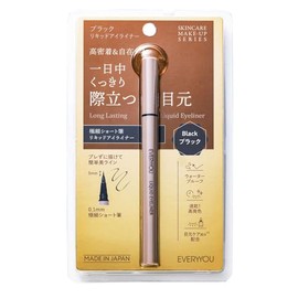 Liquid Eyeliner, 0.5ml, Fine Brush Type, Made in Japan, EVERYYOU (Black)