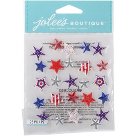 Jolees Boutique Dimensional Stickers, Patriotic Stars