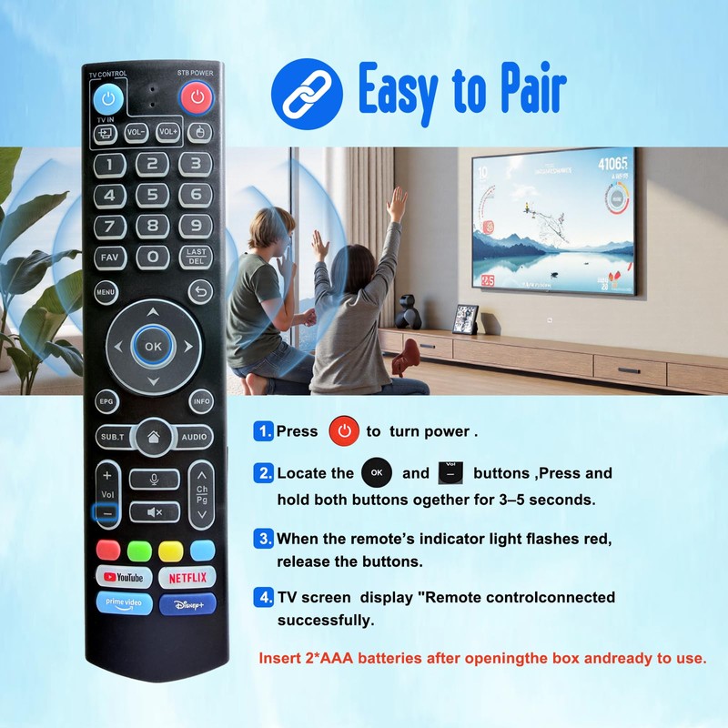 VSeeBox Backlit V3 Pro Voice Remote Control Alternative for V3