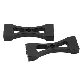 Dilwe RC Car Metal Bracket, 2 Pieces RC Aluminium Centre Fixed Bracket Upgrade Parts C Metal Carrier Car Model Parts for WPL B14 B16 B36 Q60 Q61 RC Crawler Fittings (Black)