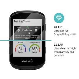 smartect Schutzglas [3 Stück, Klar] kompatibel mit Garmin Edge 530/830, HD Schutzfolie Anti-Kratzer, Blasenfrei, 9H Härte, 0.3 mm Ultra-klar, Ultrabeständig