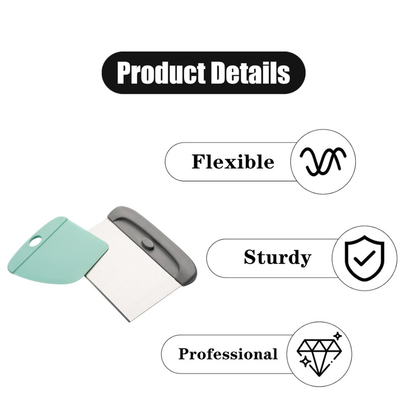 ZWxqysp 1 Set Bench Bread Scraper Professional Stainless Steel Dough