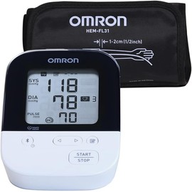 OMRON Baumanómetro digital de brazo 7156T con Bluetooth y brazalete Intelli Wrap