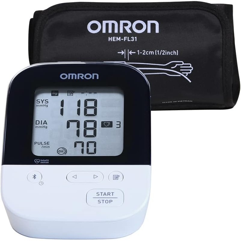 OMRON Baumanómetro digital de brazo 7156T con Bluetooth y brazalete