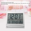 Digital Alarm Clock, Folding Alarm Clock with Calendar/Temperature/Timer LCD Clock