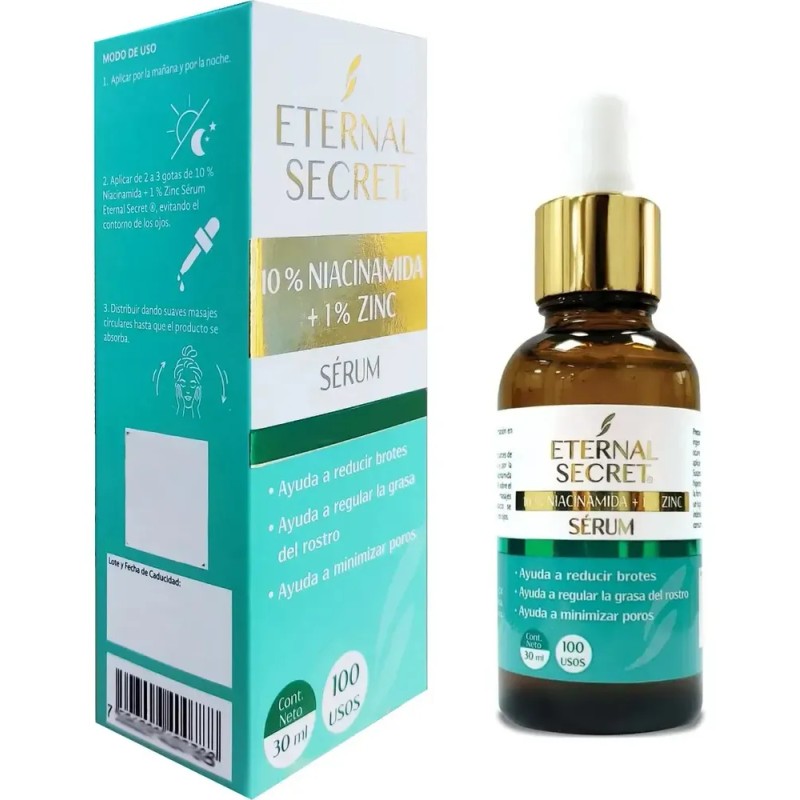Serum Niacinamida 10% Zinc 1% Eternal Secret Piel Mixta Grasa
