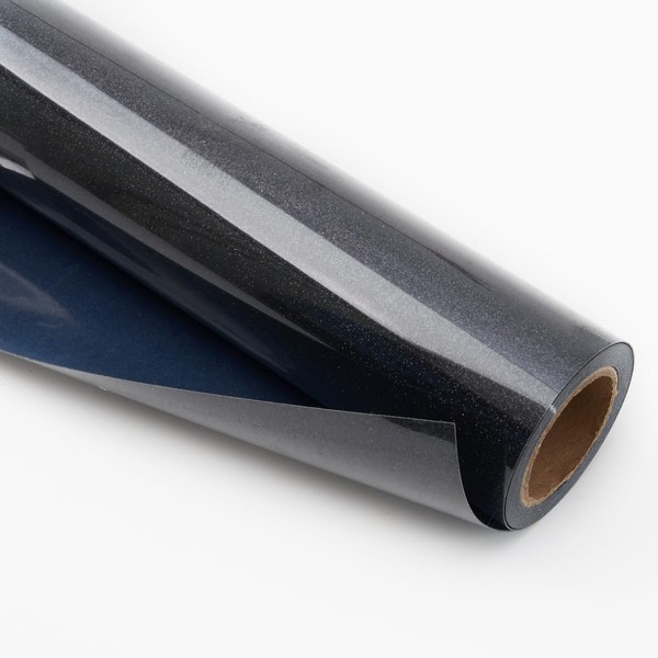 IRON-ON HTV Black Glitter Rolls 12" x 8ft Heat Transfer