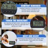 Digital Radio-Controlled Alarm Clock with Thermometer, Alarm Clock Digital with