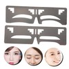 BIUDECO Eyebrow Shaping Template Ruler Set 2pcs Stainless Steel Brow