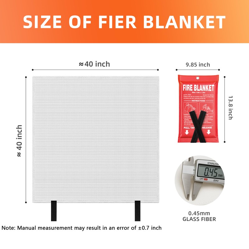 Andyssey Fire Blanket- 40" x 40" Prepared Emergency Fire Blanket