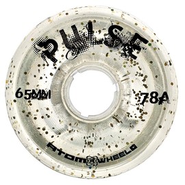 Atom Skates Outdoor Quad Roller Wheels 78A Atom Pulse 65x37 Glitter Clear / 2 Packs - 8 Wheels