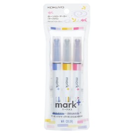 Kokuyo Marktus PM-MT100-3S-L1 Highlighter, 2 Colors, Set of 3, Limited Edition Japanese Color