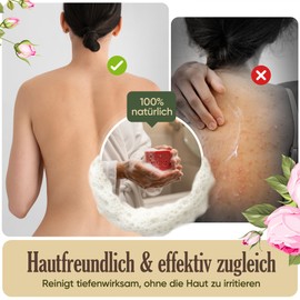 Moè Rose Natural Soap Moisturising Soothing with Delicate Rose Fragrance - Ideal for Women with Dry, Sensitive & Mature Skin - Vegan without Additives Approx. 115 g Solid Shower Gel