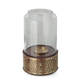 Roomfitters Glass Candle Holder, Modern Decorative Lantern for Ambient Lighting, Perfect for Indoor and Outdoor Use, Large