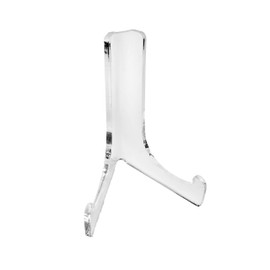 Clear Choice 3 inch high Single-Bend Acrylic Easel Stand |Table top, Display, Flat Plates, Photos, Place Cards, Slab Specimens, use for Weddings, Funerals or Birthdays | Clear (1)