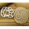Sweet Prints Inc Number 60 Cookie Cutter - Dishwasher Safe